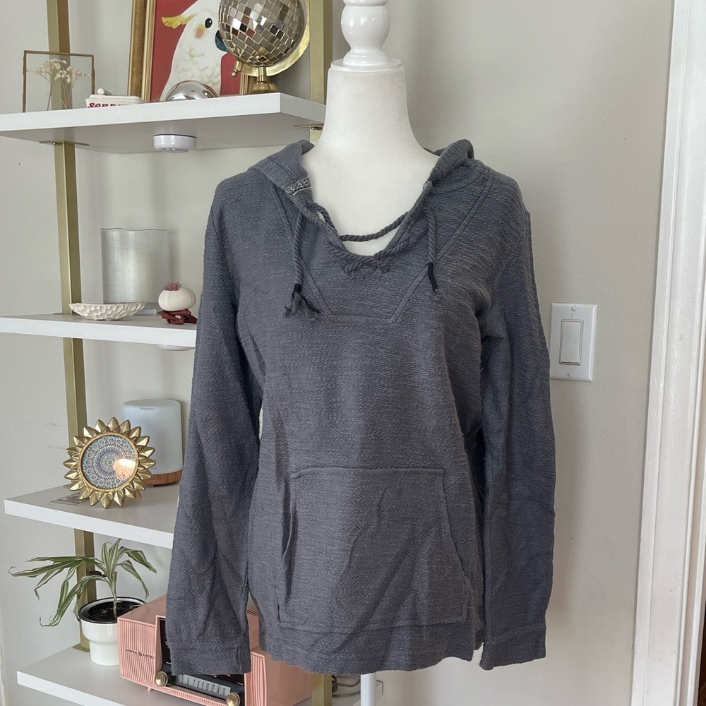 Roxy Gray Women's Hoodie Top Size L